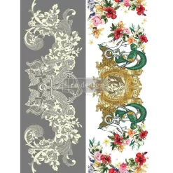 Redesign With Prima Decor Transfers - Cece Mermaid Lace - total sheet size 24