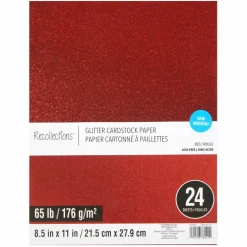 Red Glitter Cardstock Paper by Recollections™, 8.5