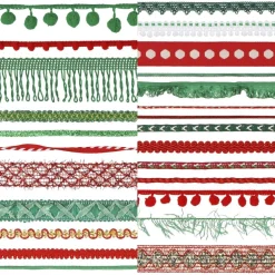 Red & Green Ribbon Trim by Celebrate It®, 25ct.