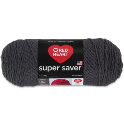 Red Heart Super Saver Yarn - Charcoal, 7 oz
