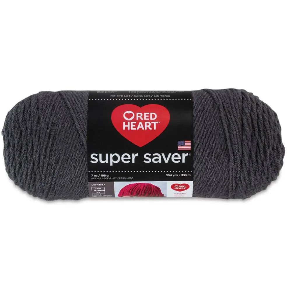 Red Heart Super Saver Yarn - Charcoal, 7 oz
