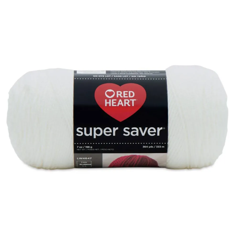 Red Heart Super Saver Yarn - Soft White, 7 oz