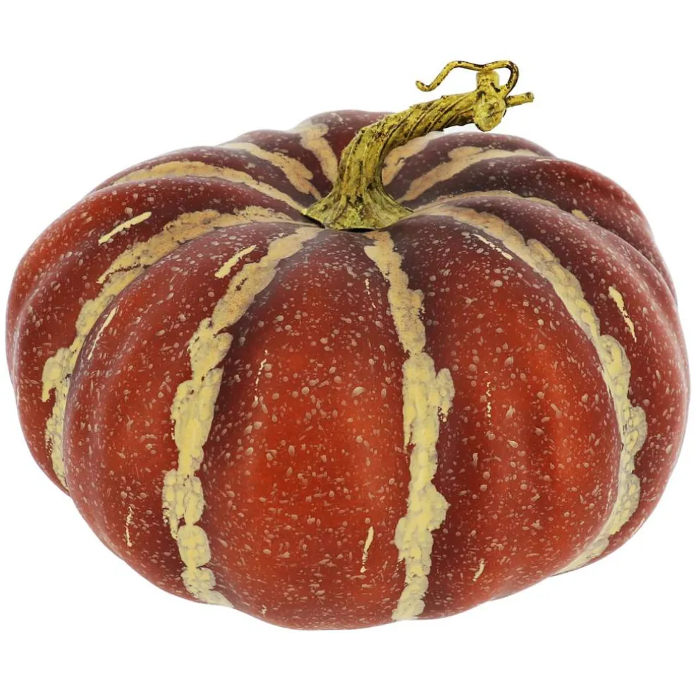 9.5" Red Orange Decorative Pumpkin by Ashland®