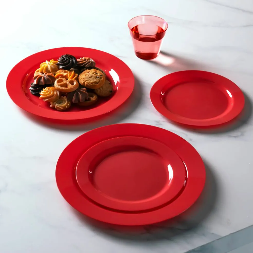 Red Plastic Lunch & Dinner Plates, 40ct. by Celebrate It™