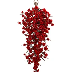 28” Red Plum Blossom Teardrop Swag