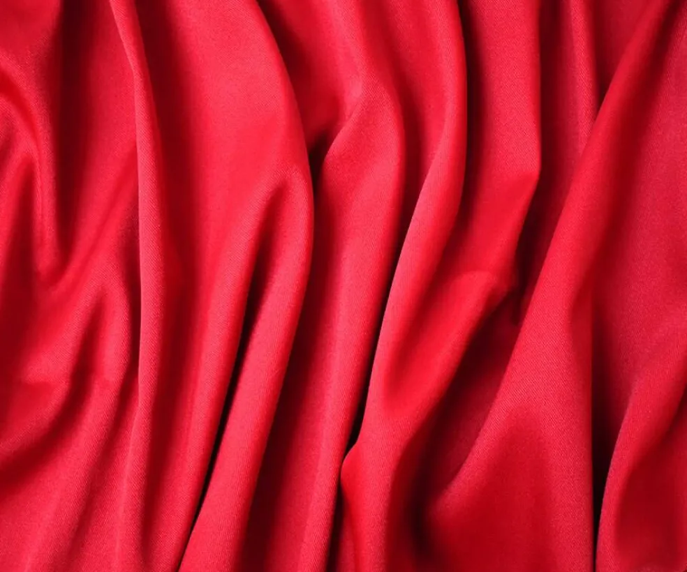 Red Poly Spandex Stretch Solid Stretch Lamour Woven Fabric By the Yard