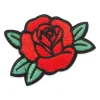 Red Rose Embroidered Iron-On & Adhesive Patch by Make Market®