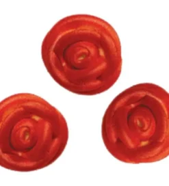 Red Royal Icing Roses – 1" Edible Cake & Cupcake Decorations, 6 Count