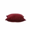 16" Red Velvet Pillow with Pom Poms by Ashland®