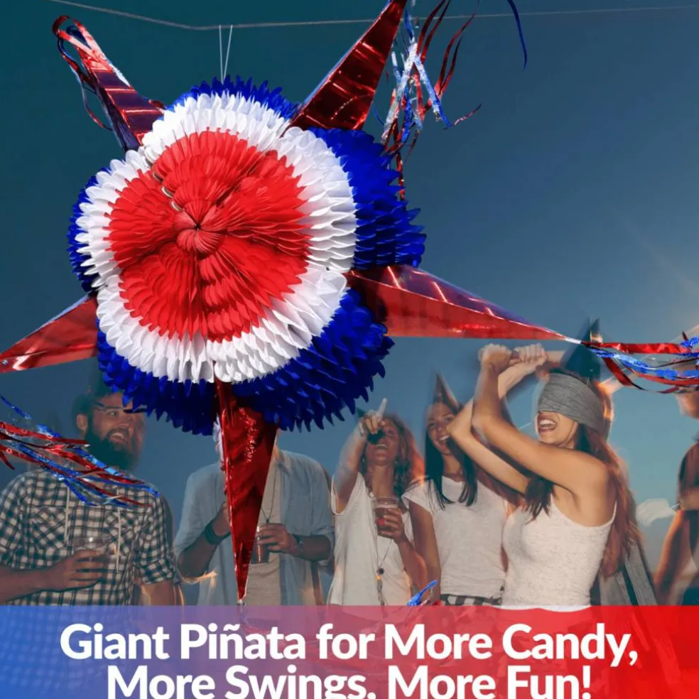 Red, White, and Blue Patriotic Piñata
