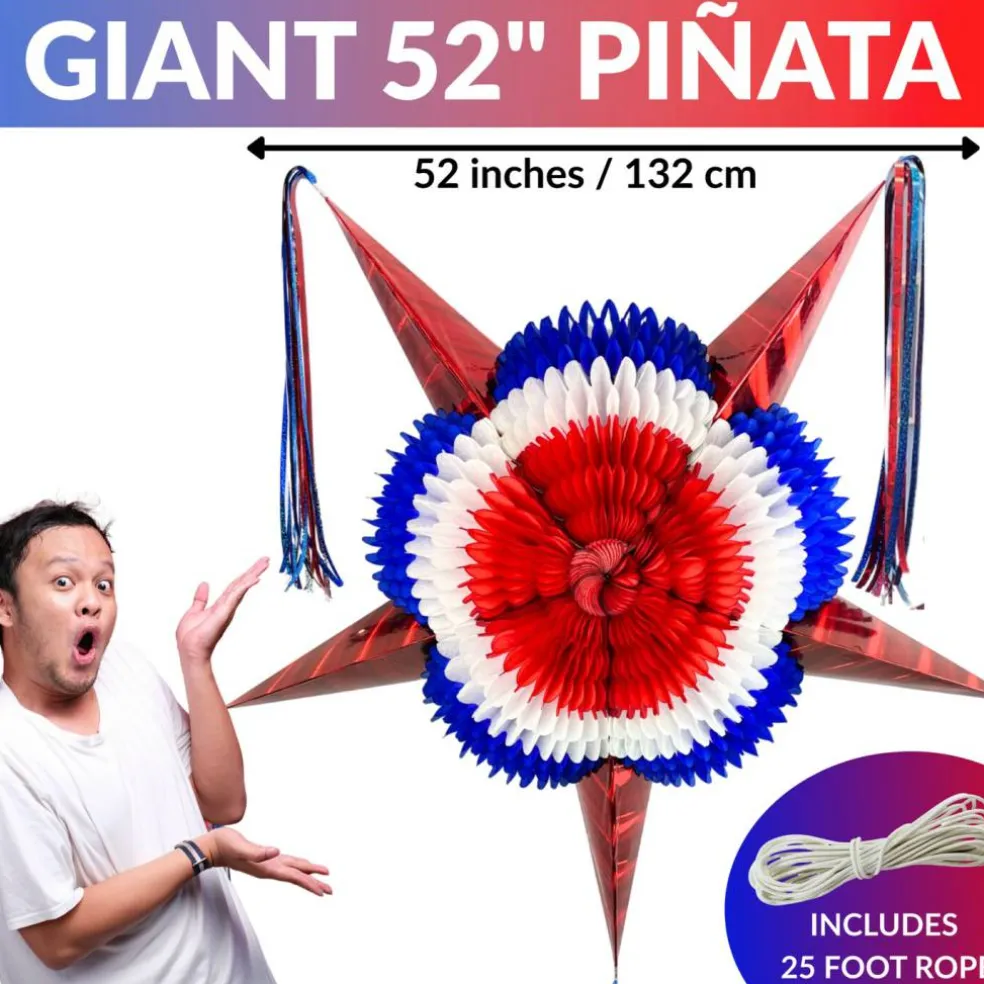 Red, White, and Blue Patriotic Piñata