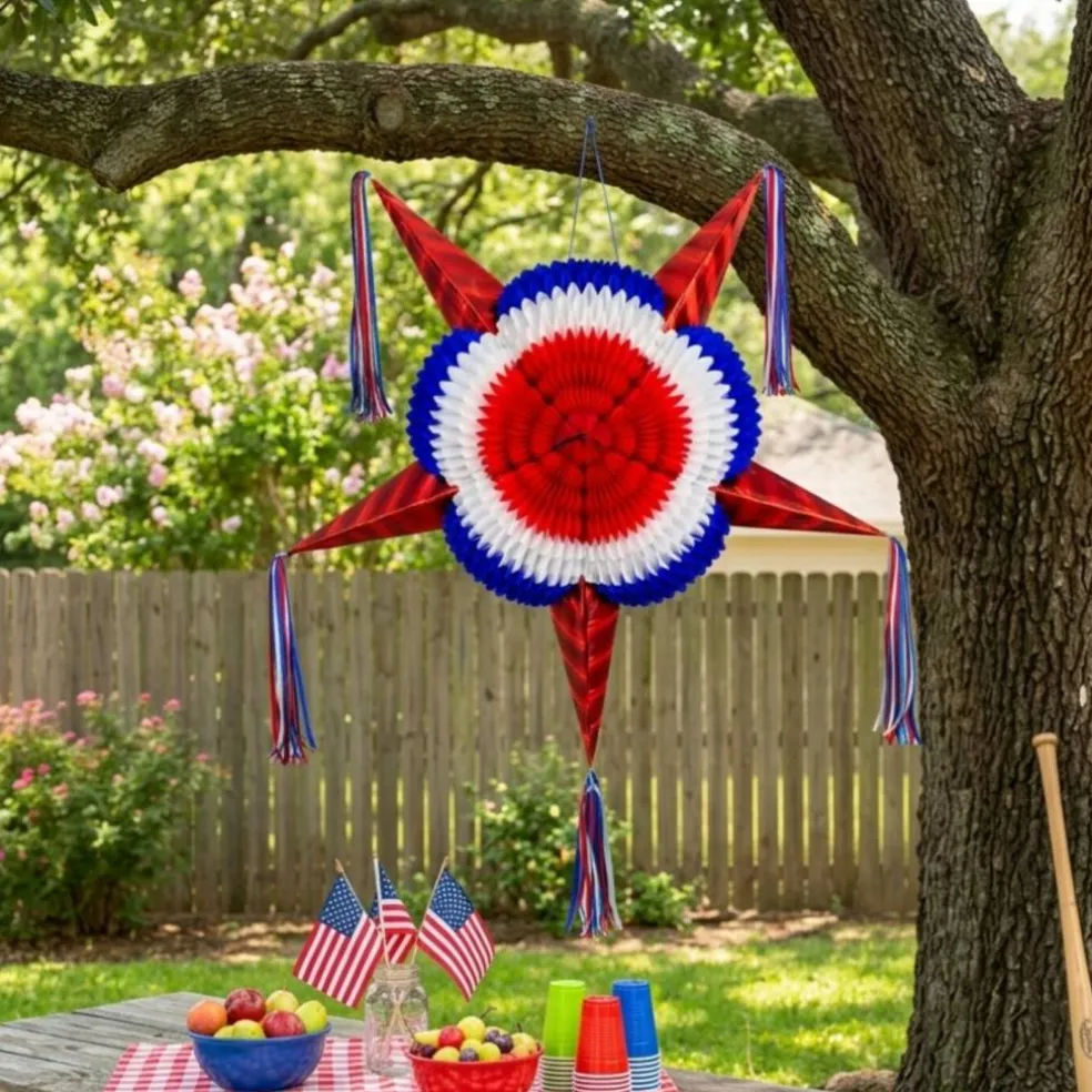Red, White, and Blue Patriotic Piñata