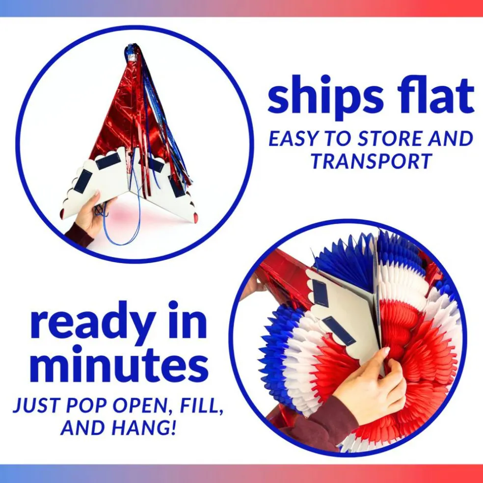 Red, White, and Blue Patriotic Piñata
