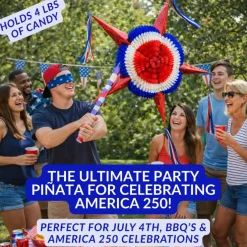 Red, White, and Blue Patriotic Piñata
