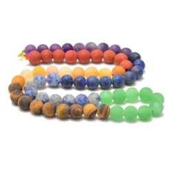 Reiki Healing 7 Chakras Yoga Gemstone Round Beads