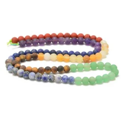 Reiki Healing 7 Chakras Yoga Gemstone Round Beads