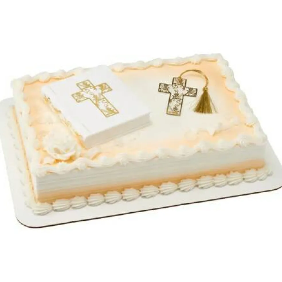 Religious Bible and Cross Pendant Cake Kit