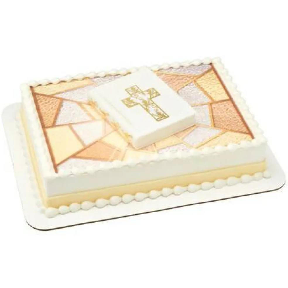 Religious Bible and Cross Pendant Cake Kit