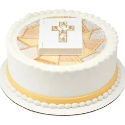 Religious Bible and Cross Pendant Cake Kit