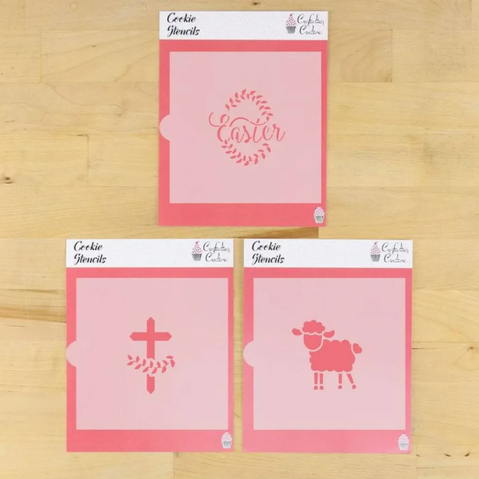 Religious Easter 3 Piece Cookie Stencil Bundle