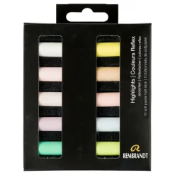 Rembrandt 10 Color Half Stick Soft Pastel Set
