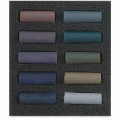 Rembrandt Soft Pastel Set - Dark Shades, Set of 10 Half Sticks