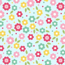 Retro Flowers Digital Silky Fleece | By The Yard