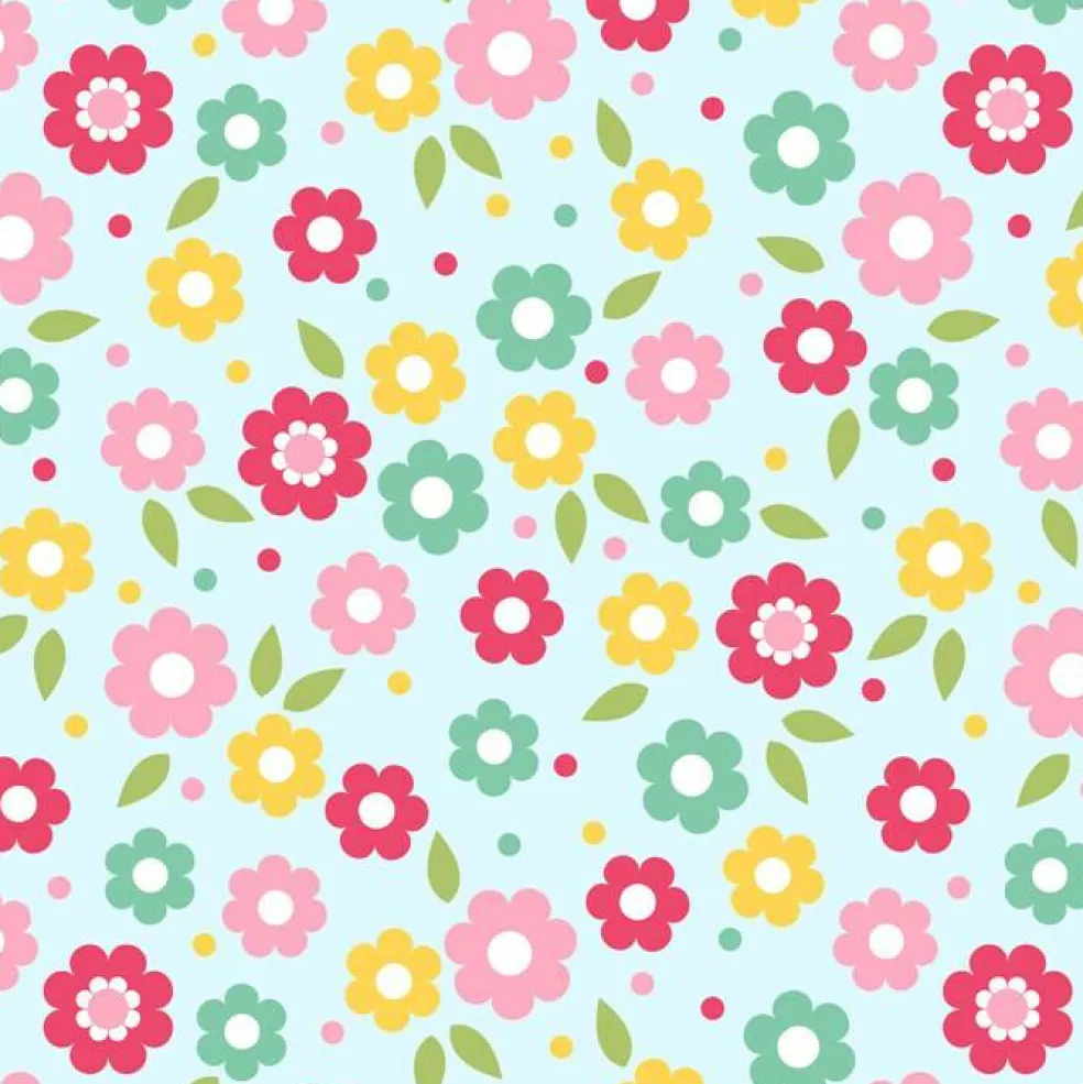 Retro Flowers Digital Silky Fleece | By The Yard