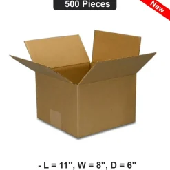 Reusable 11x8x6 Inch Corrugated Box Eco Friendly, Durable & Easy to Assemble