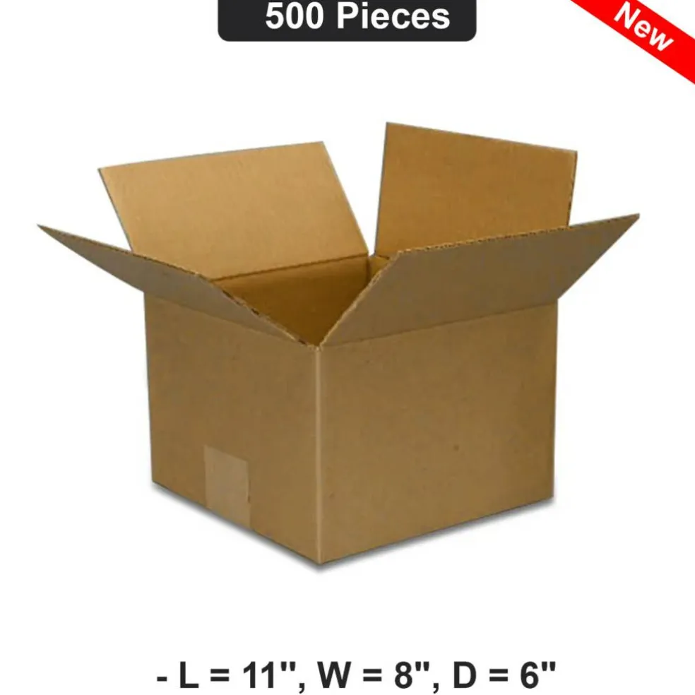 Reusable 11x8x6 Inch Corrugated Box Eco Friendly, Durable & Easy to Assemble
