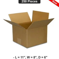 Reusable 11x8x6 Inch Corrugated Box Eco Friendly, Durable & Easy to Assemble