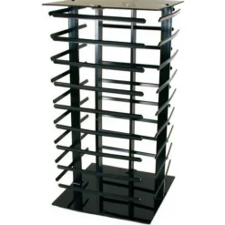Revolving Rotating Earring Counter Display Stand 4 Sided Black