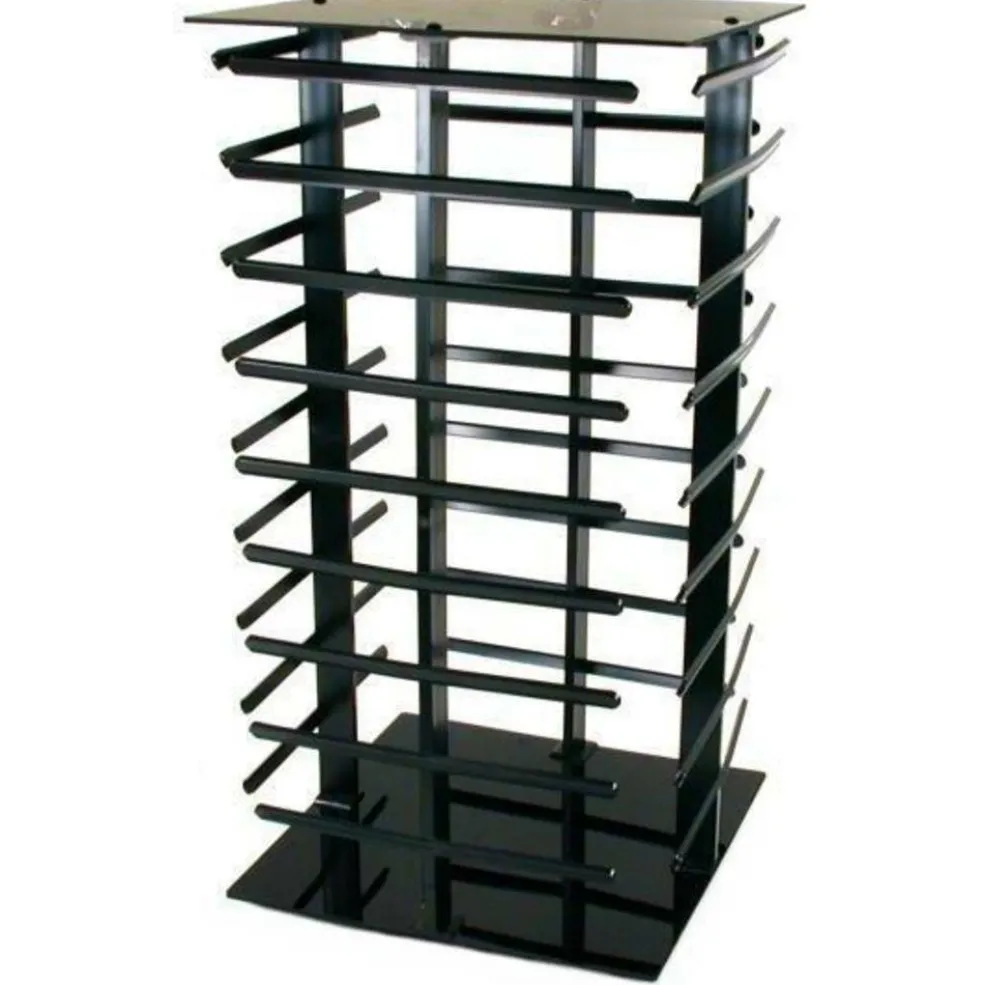 Revolving Rotating Earring Counter Display Stand 4 Sided Black