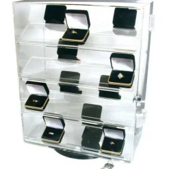 Revolving Rotating Locking Display Case Counter Top