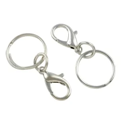 Rhodium Lobster Claw Key Rings by Creatologyâ„¢