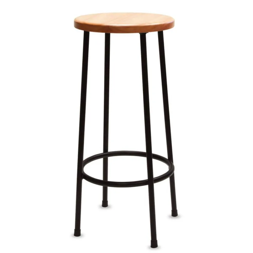 Richeson Lyptus and Steel Stool - 30"H, Round