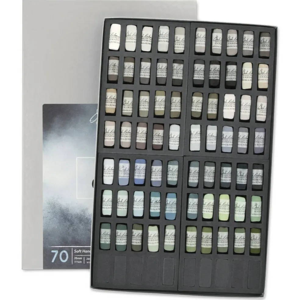 Richeson Soft Handrolled Pastels - Greys, Set of 70