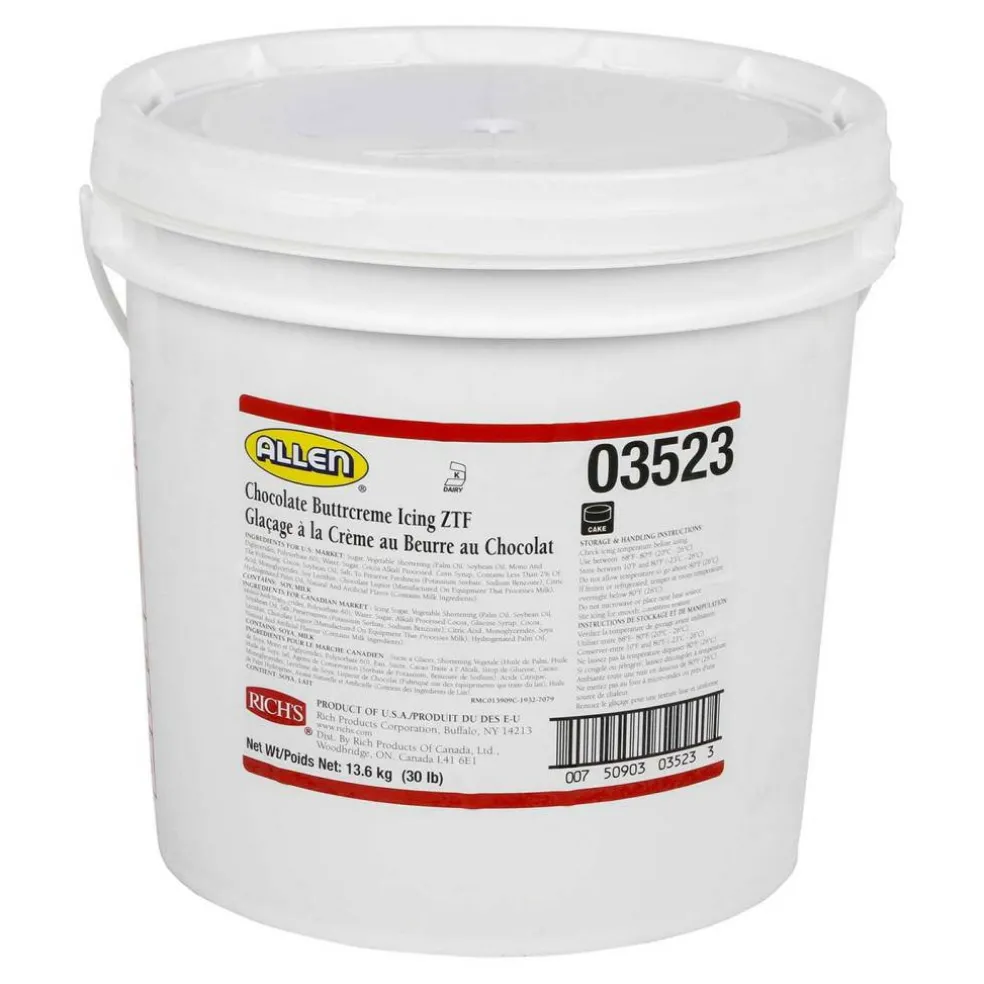 Rich’s JWA Chocolate Zero Trans Fat Buttercreme Icing 30 lb