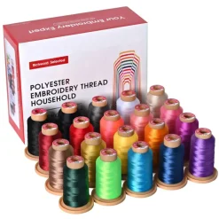 Richword Selected 800M 6/20/40/60/80 Colors Embroidery Machine Thread, 40WT(108D/2) Polyester Embroidery Machine Thread Set for Embroidery Machines and Sewing Machines