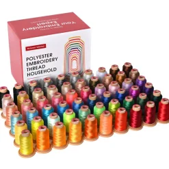 Richword Selected 800M 6/20/40/60/80 Colors Embroidery Machine Thread, 40WT(108D/2) Polyester Embroidery Machine Thread Set for Embroidery Machines and Sewing Machines
