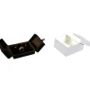 12 Ring Earring Boxes Black Leather Snap Lid Display