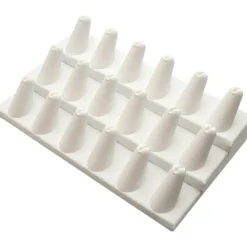 Ring Jewelry Display 18 Finger White Leather Fixture
