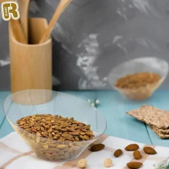 R-kay 6 Pack Angled Plastic Serving Bowls - Clear Plastic bowls 20 Oz - Disposable Serving Bowls - Premium Clear Bowls Disposable Heavy Duty For Weddings Catering And Birthday parties