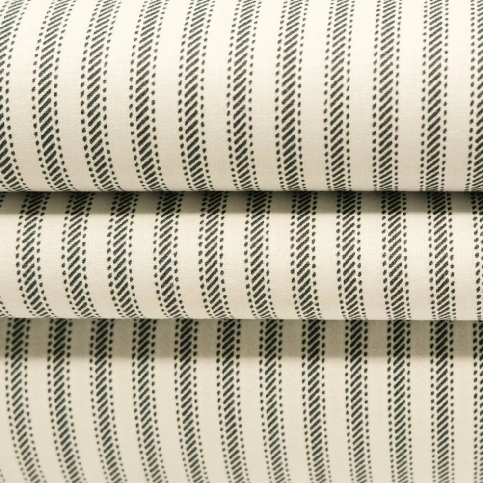 Roc-Lon Navy Stripe Ticking Muslin Fabric