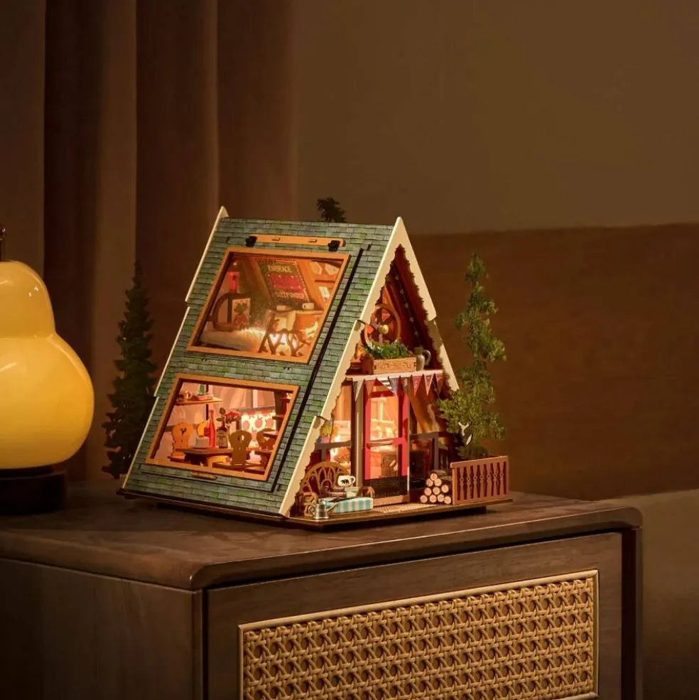 Rolife A-Frame Cabin DIY Miniature House DG181