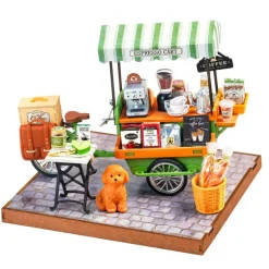 Rolife Aromatic Coffee Cart DIY Miniature House DG182