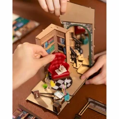 Rolife Bookstore Book Nook Shelf Insert DIY Miniature Kit