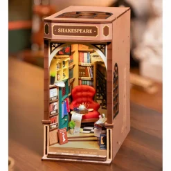 Rolife Bookstore Book Nook Shelf Insert DIY Miniature Kit