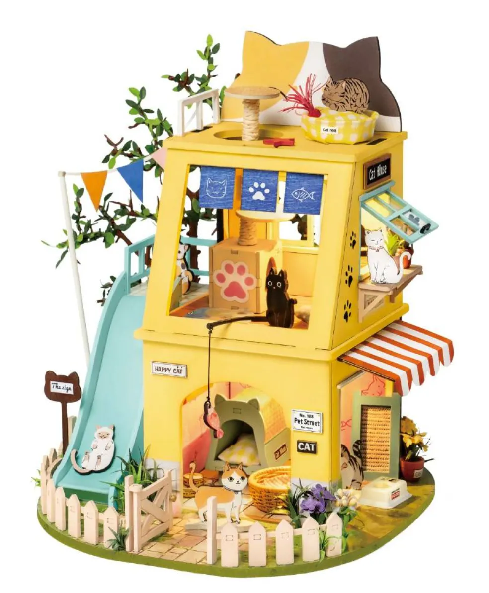 Rolife® Cat House DIY Miniature House Kit