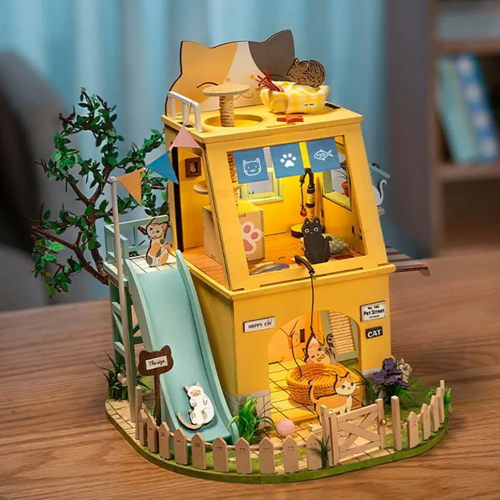 Rolife® Cat House DIY Miniature House Kit